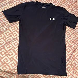 Under armour large workout shirt. Super soft and comfy. Could fit a small&medium